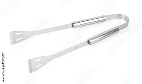 serving tongs ice isolated on a white background