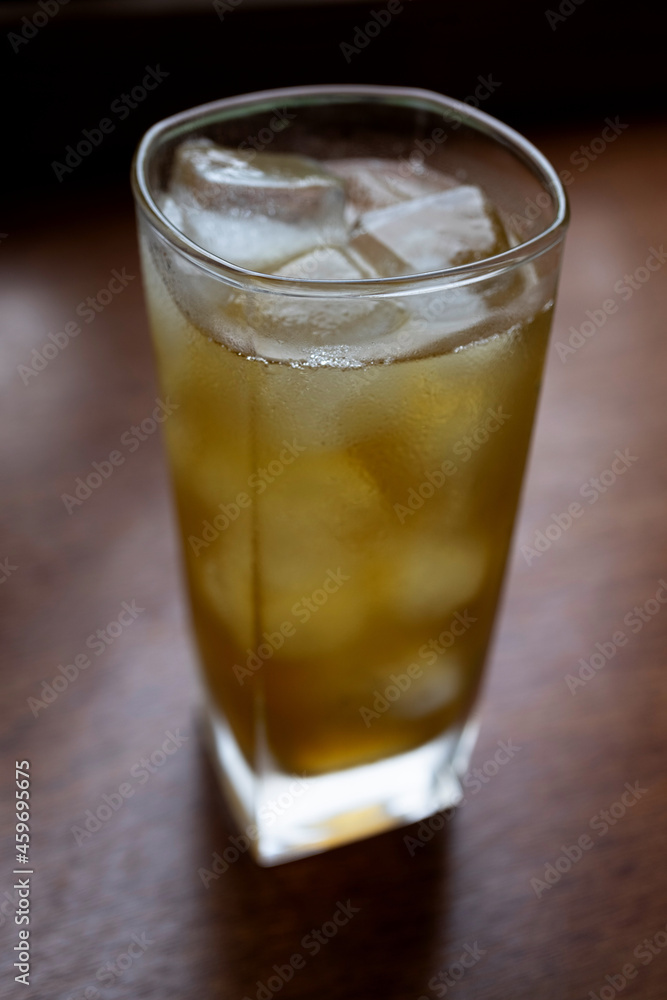 Alcoholic cocktail with ice and whiskey Alcoholic cocktail with ice and whiskey