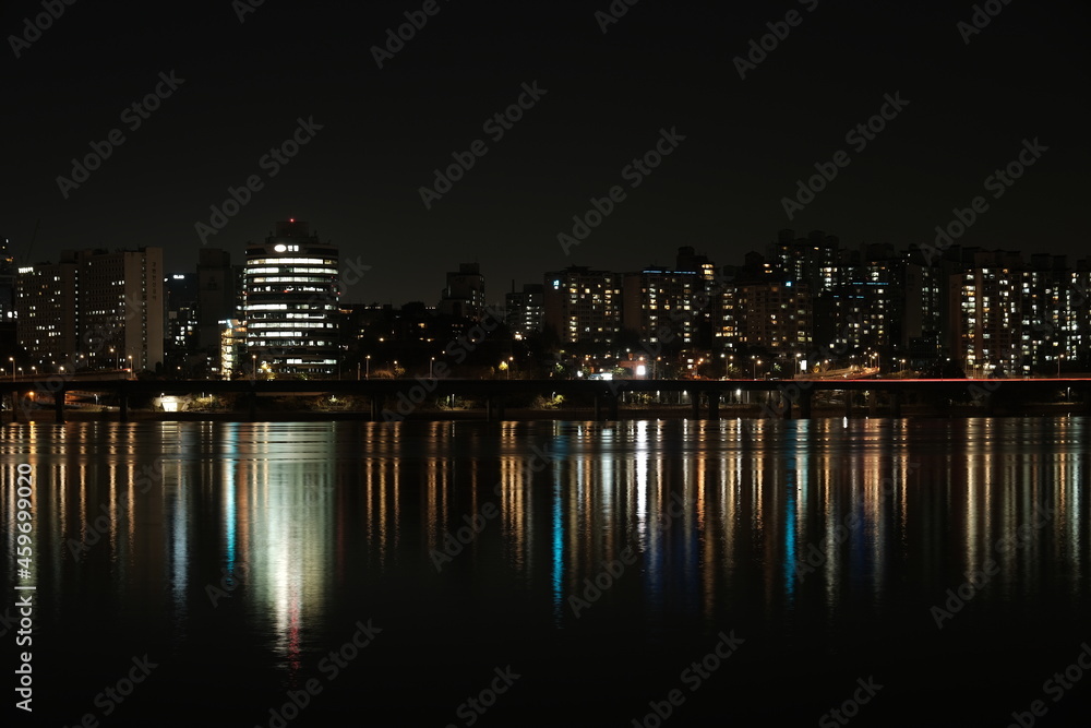 Fototapeta premium 나이트스카이뷰