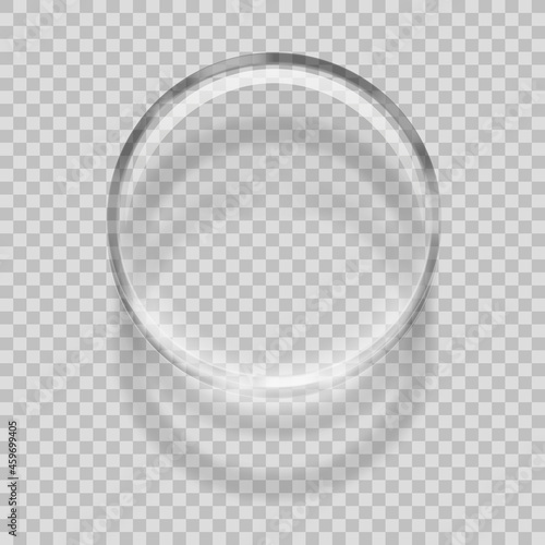 Transparent Glass Sterile Petri Dish Top View