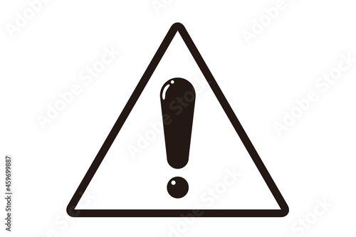 ビックリマーク、感嘆符のイラスト。危険、警告、注目、注意喚起のイメージ。