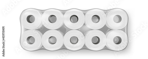 3D Toilet Paper Rolls Big Luxury Package Mockup