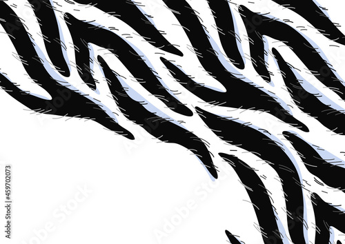 Background with decorative zebra print. Animal stylized ornament, fur texture.