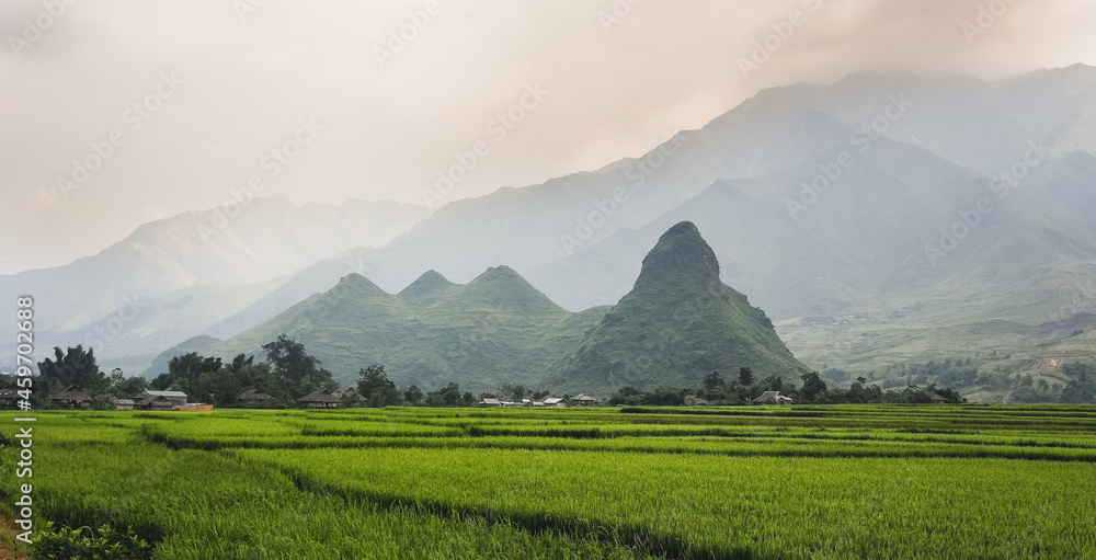 Mountain scenery of Sapa, Northwest Vietnam