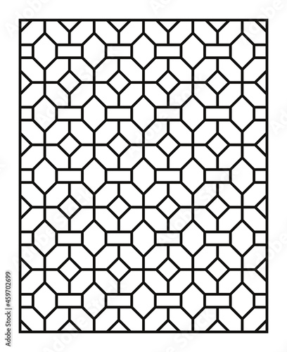 Laser Cutting Template. Decorative Lattice. Middle Eastern Geometric Pattern.