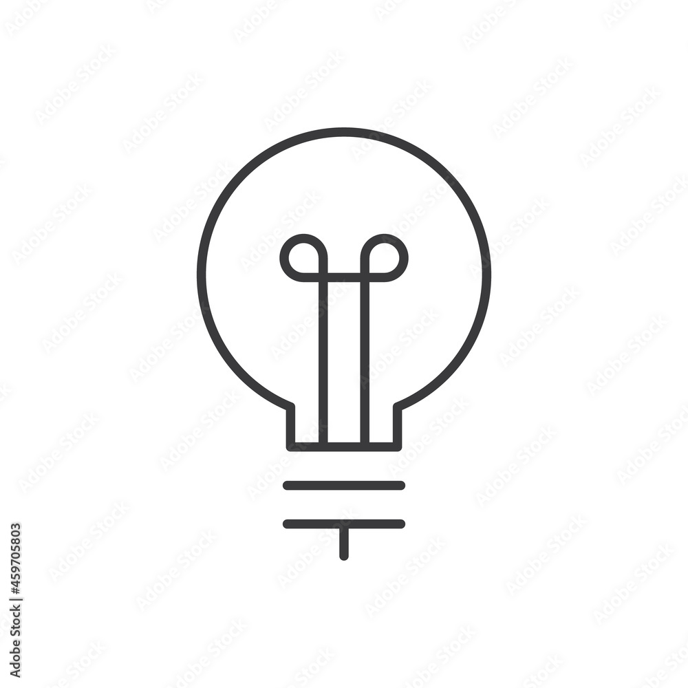 Light bulb linear vector icon. Idea symbol, electric lamp. Light bulb linear vector icon. Idea symbol, electric lamp.
