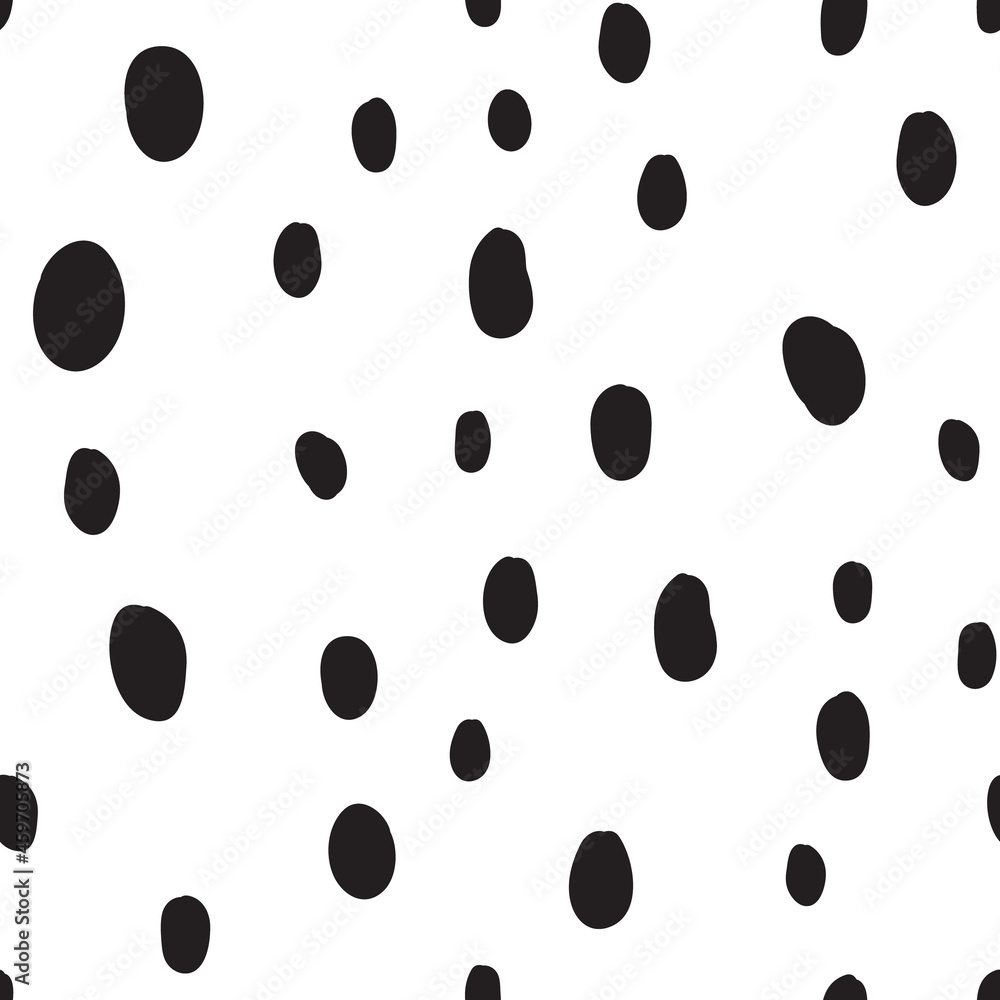 Hand drawn polka dot seamless pattern. Vector texture circle doodles. Hand drawn polka dot seamless pattern. Vector texture circle doodles.