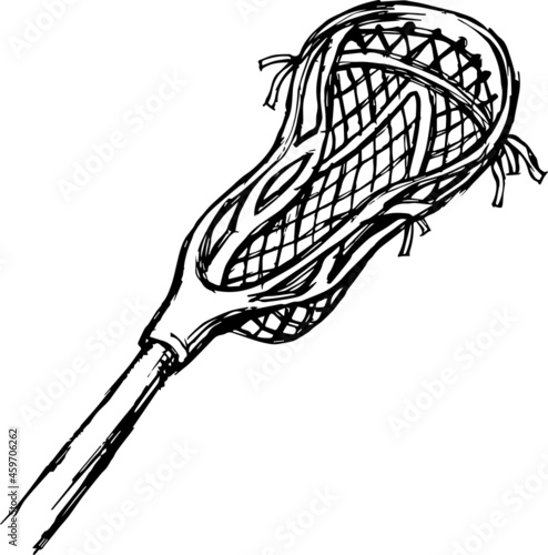 Lacrosse Stick, Sketch Doodle Artwork