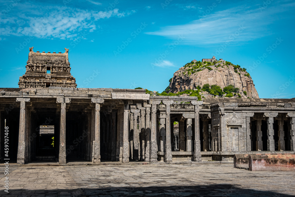 Fototapeta premium The Venkataramana Temple of Gingee or Senji in Tamil Nadu, India. It lies in Villupuram District, built by the kings of konar dynasty and maintained by Chola dynasty. Archeological survey of india.