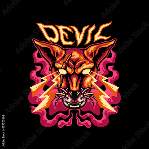 Devil Cat Mascot
