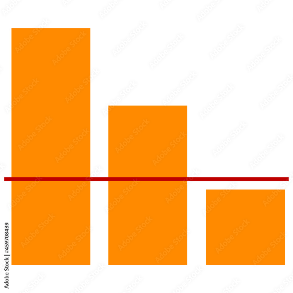 Vector illustration of flat design template Benchmark chart. editable colors. 4000 x 4000 pixels perfect.