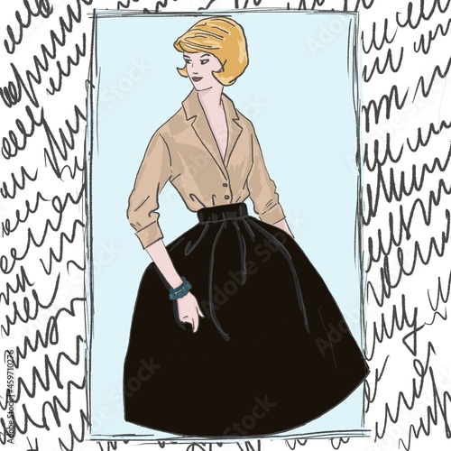 Model from an old fashion magazine 