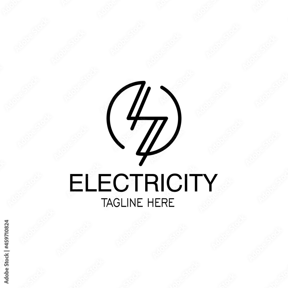 electricity logo illustration lines circle design template electricity logo illustration lines circle design template