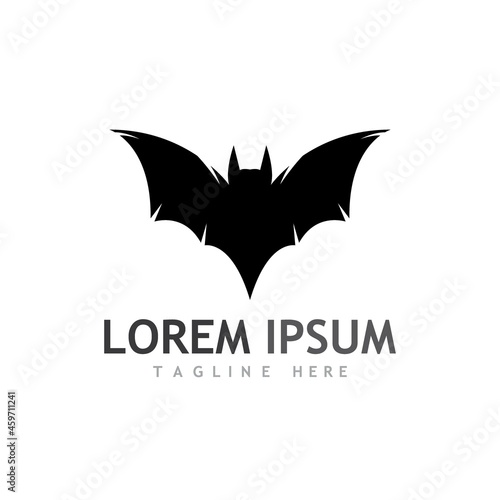 bat vector icon logo template