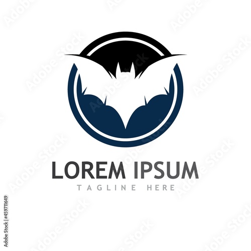 bat vector icon logo template