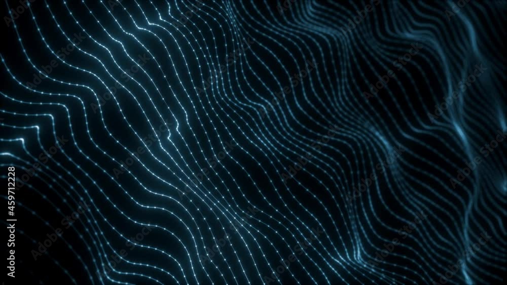 Abstract Network Mesh Waving Fx Background Loop/ 4k animation of an abstract fractal digital mesh background with blur focus seamless looping Abstract Network Mesh Waving Fx Background Loop/ 4k animation of an abstract fractal digital mesh background with blur focus seamless looping