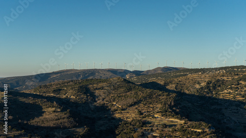 windmills on top of the mountain, wind power