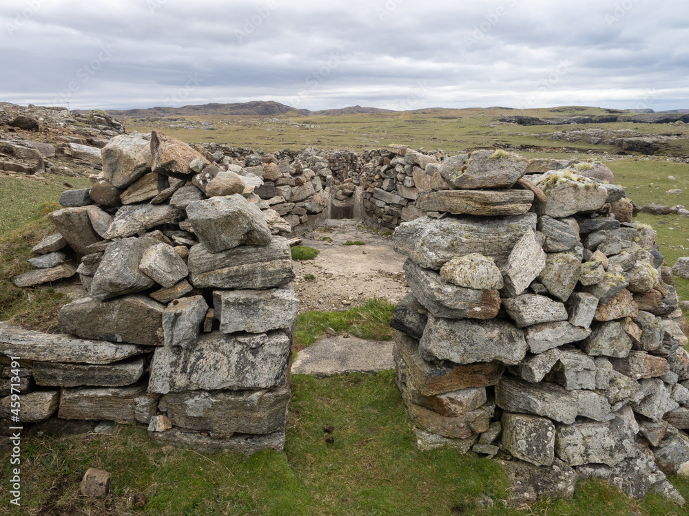 Sheep pen on Garson Moor near to Shawbost on the isle of lewis