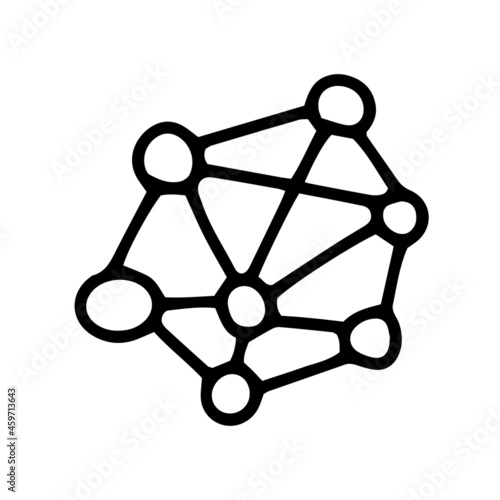 networking line vector doodle simple icon design