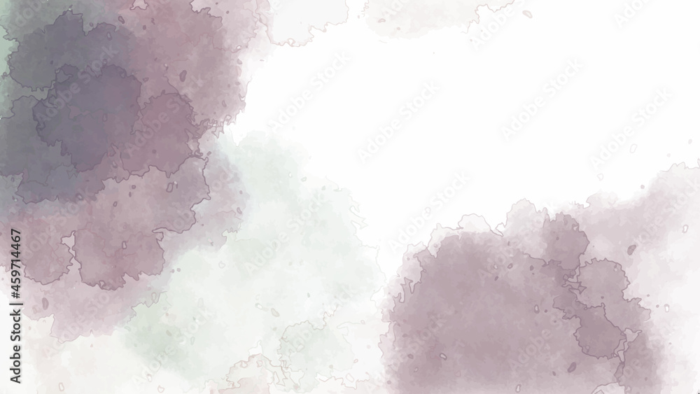 Watercolor painted background with blots and splatters.  Brushed Painted Abstract Background. Brush stroked painting.