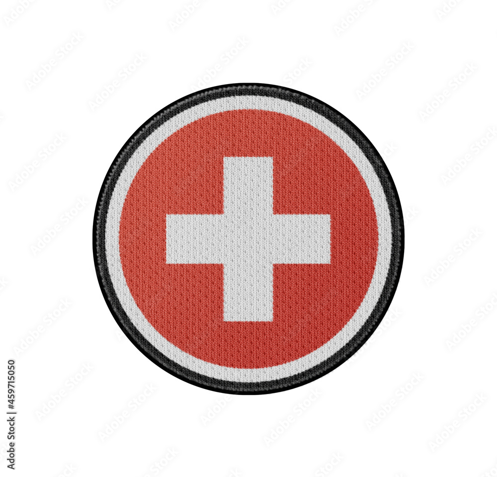 Fototapeta premium 3D illustration flag of Switzerland. Switzerland flag isolated on white background.