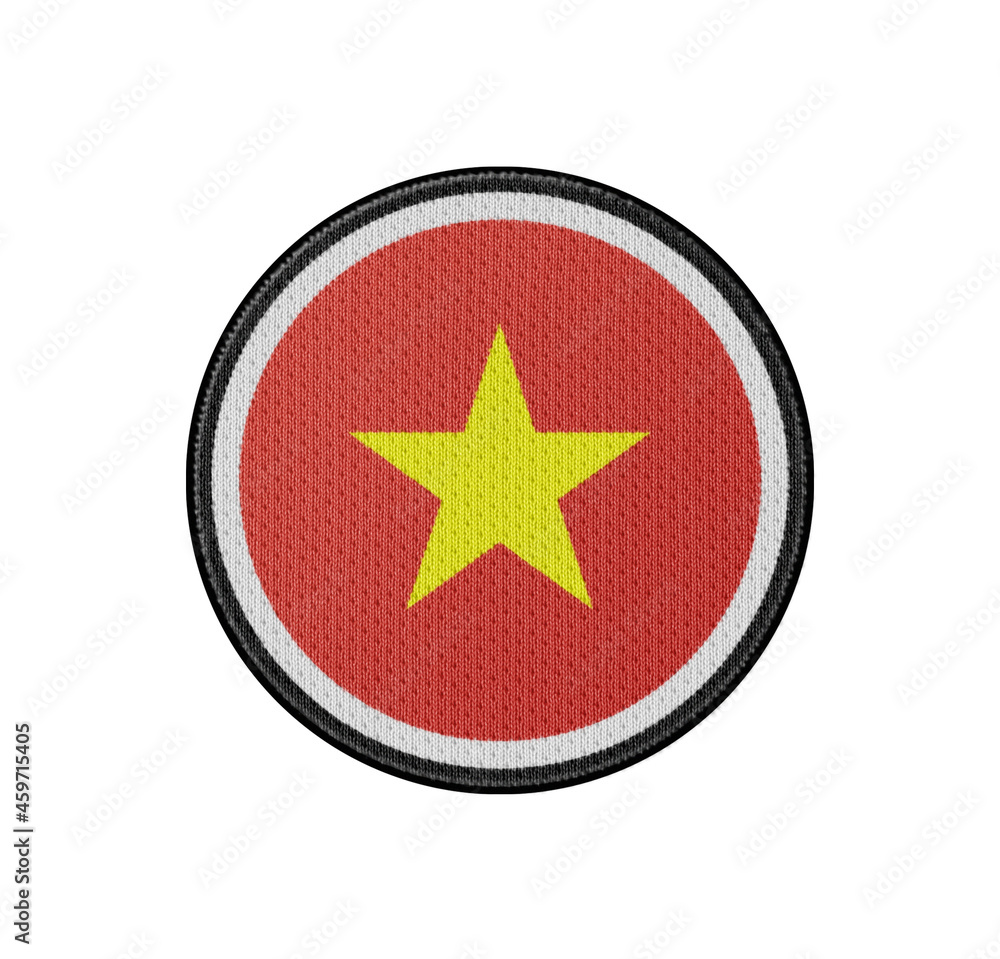 3D illustration flag of Vietnam. Vietnam flag isolated on white background.