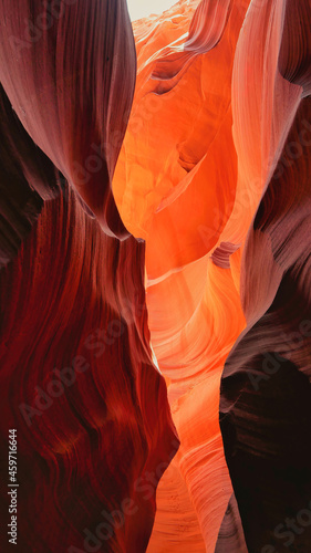 Twisting sandstone walls in famous Antelope Canyon, American Southwest, Arizona photo