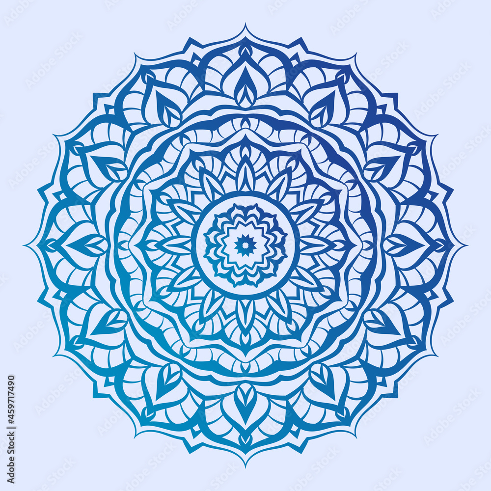 ethnic mandala art round decoration symmetrical vector design element