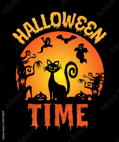 Halloween time t shirt design for halloween day,halloween t shirt design photo