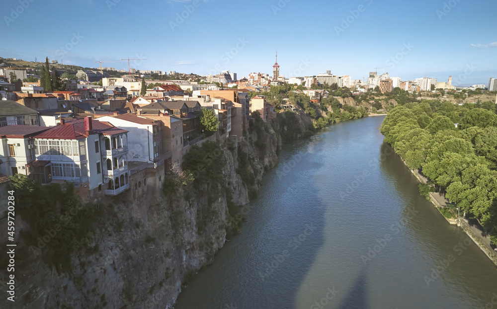 River Kura in center of Tbilisi