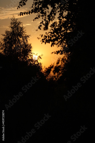 sunset in the mountains