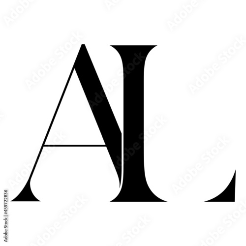 la, al, monogram logo. Calligraphic signature icon. Wedding Logo Monogram. modern monogram symbol. Couples logo for wedding