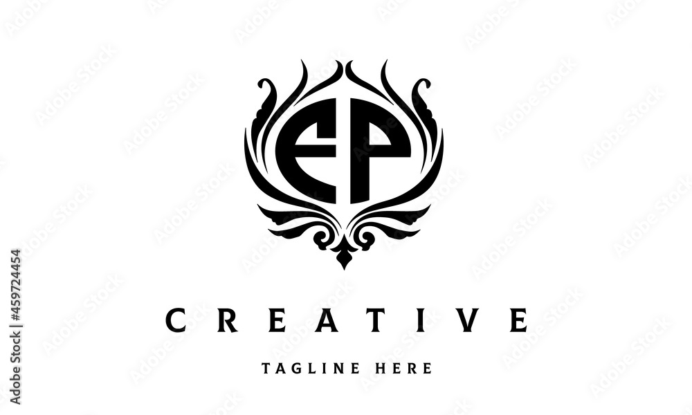 FP circle luxury latter logo vector FP circle luxury latter logo vector