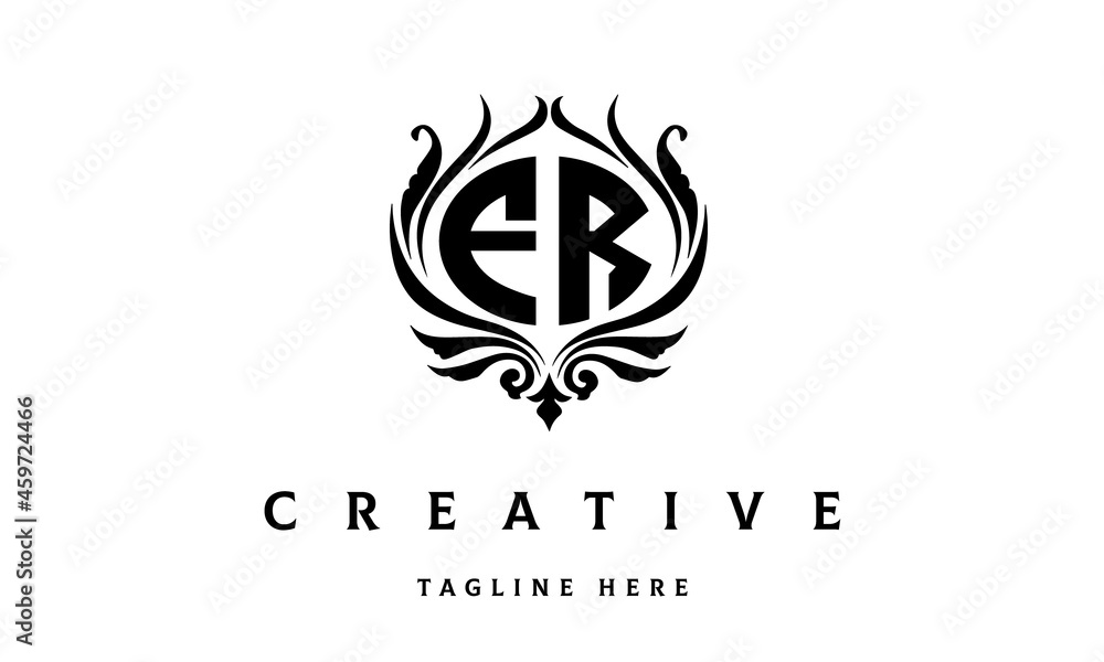 FR circle luxury latter logo vector FR circle luxury latter logo vector