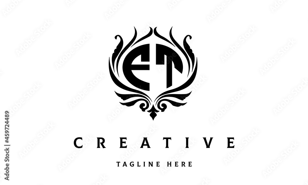 FT circle luxury latter logo vector FT circle luxury latter logo vector
