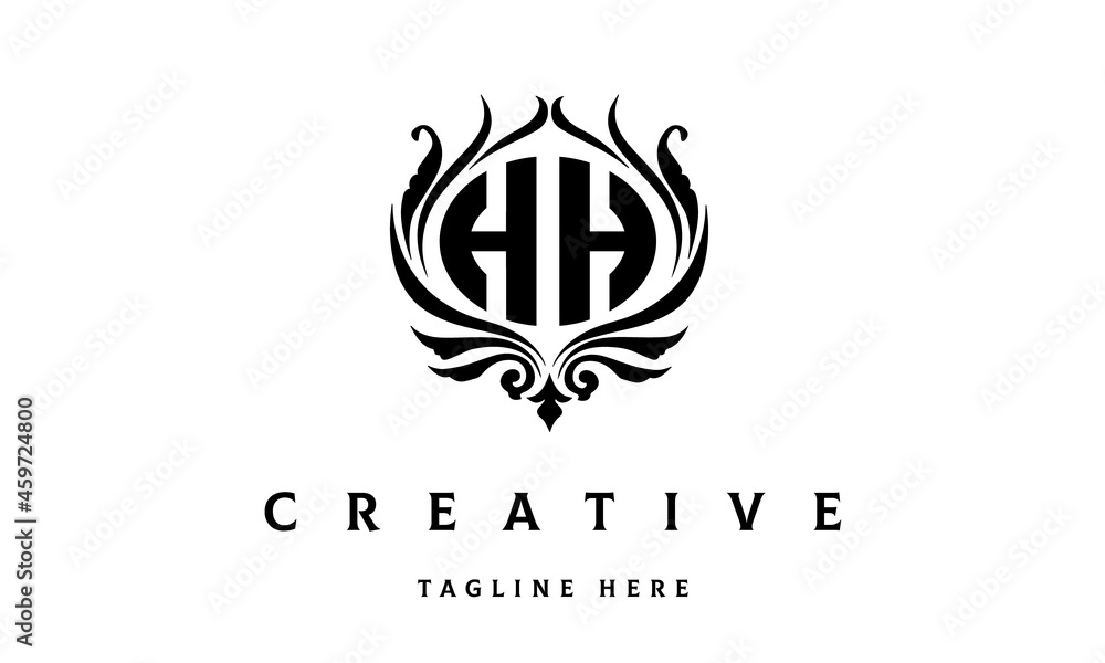 HH circle luxury latter logo vector HH circle luxury latter logo vector