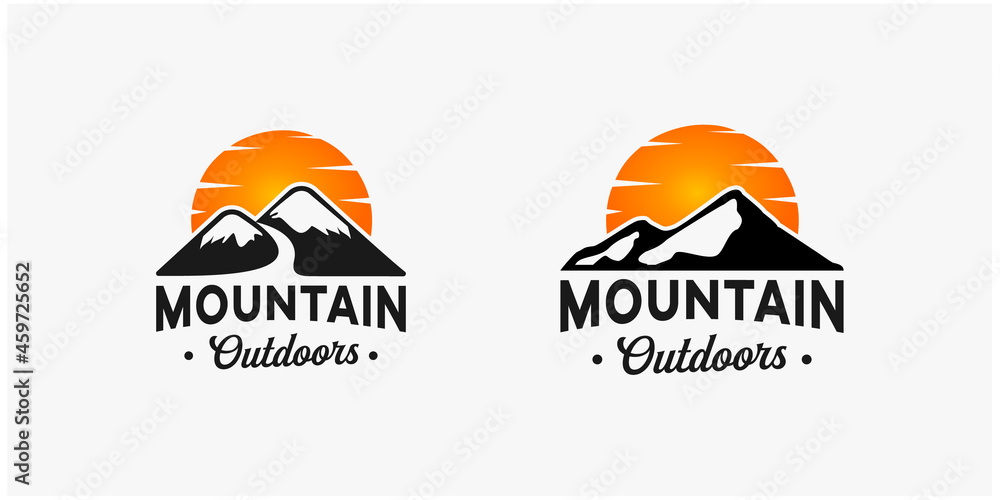 Fototapeta premium vintage mountain outdoors logo template inspiration premium vector 2