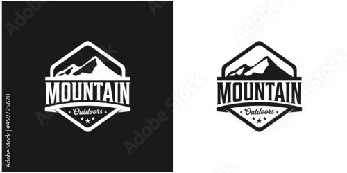 vintage mountain outdoors logo template inspiration premium vector