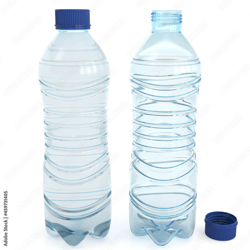 Naklejka premium bottle water plastic 3d render