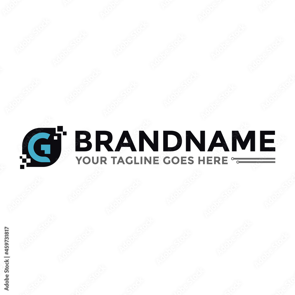 Technology logo icon vector template. Technology logo with the letter G as the main symbol. Technology logo icon vector template. Technology logo with the letter G as the main symbol.