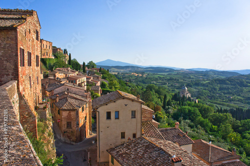 Картината върху платно Montepulciano in Tuscany, Old city panoramic view, Tuscany countryside landscape