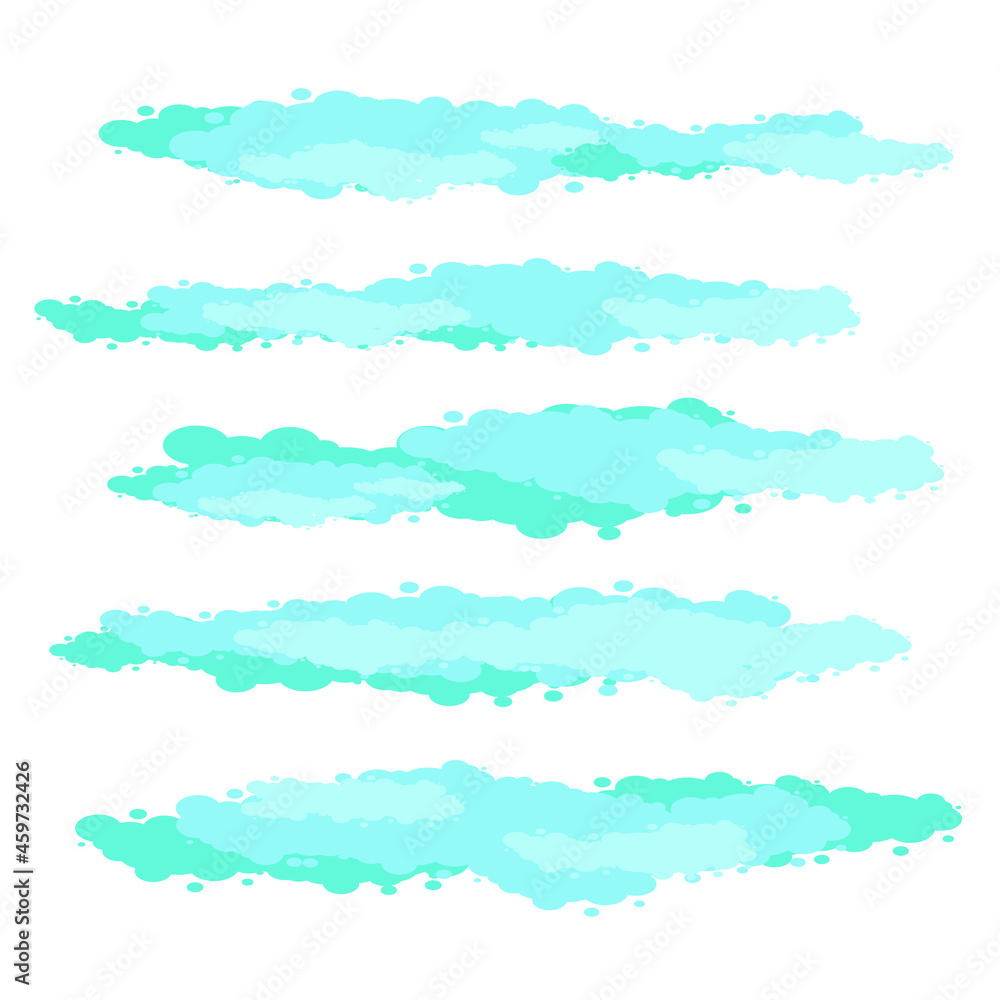 Set of cartoon clouds on a blue background. EPS10 Set of cartoon clouds on a blue background. EPS10