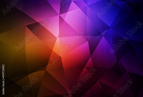 Dark Pink, Red vector abstract mosaic backdrop.