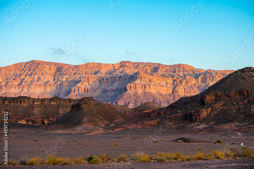Scenic mountain view in Timna National Park, Arava Valley. Israel.	