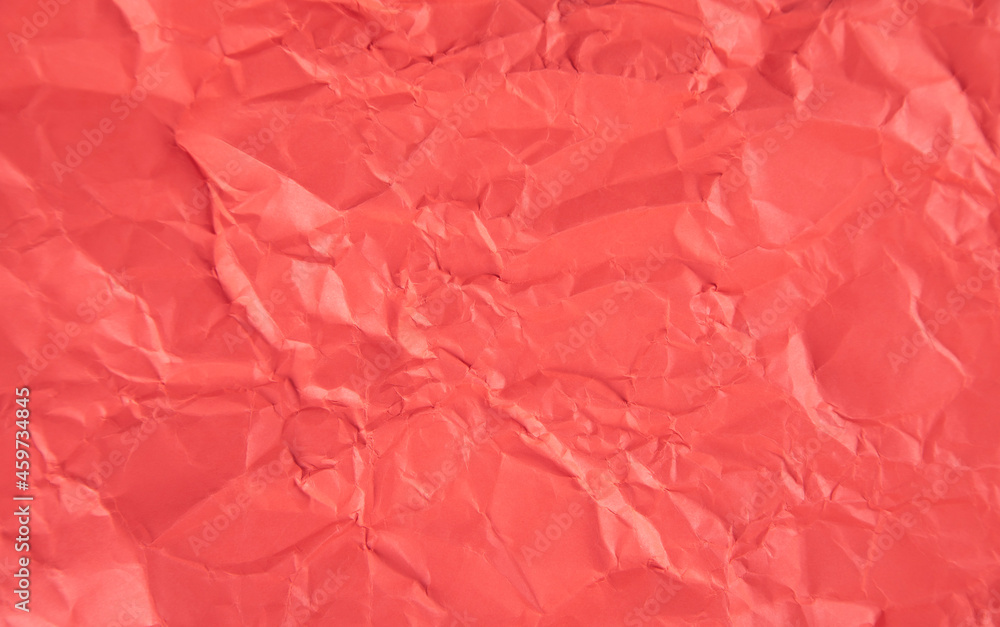 Red crumpled background or texture. Red crumpled background or texture.