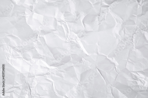 White crumpled background or texture.