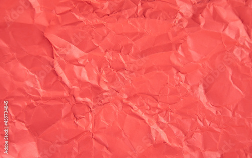 Red crumpled background or texture.