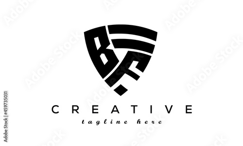 Shield letters BF creative logo