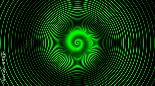 Hypnotic spiral. Swirl hypnotize spirals, vertigo geometric illusion and rotating stripes round pattern vector illustration