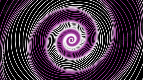 Hypnotic spiral. Swirl hypnotize spirals, vertigo geometric illusion and rotating stripes round pattern vector illustration